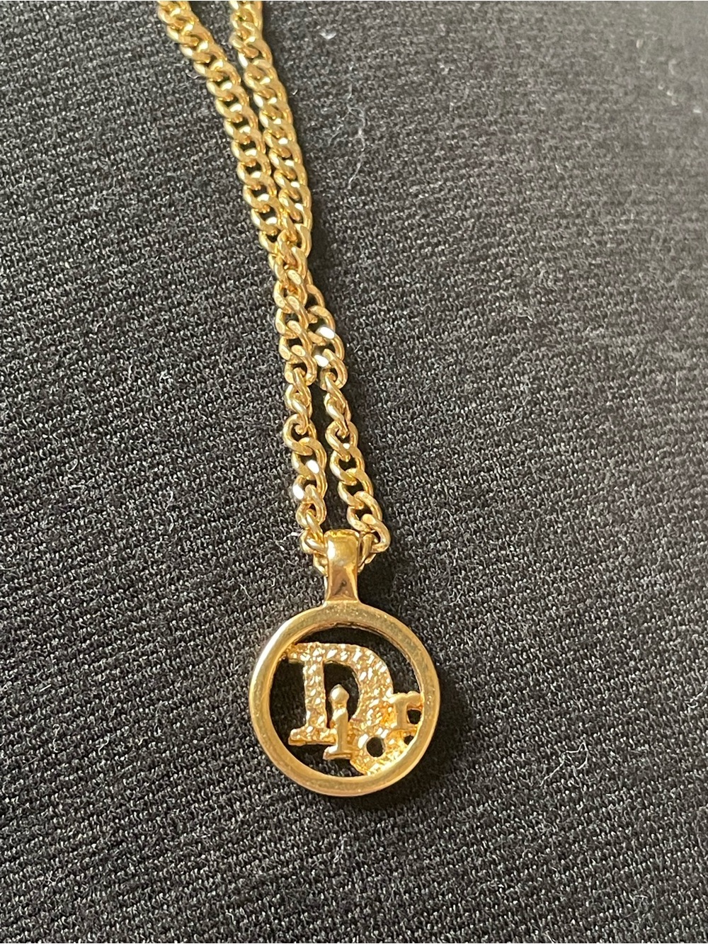 Preowned vintage gold plated Dior necklace